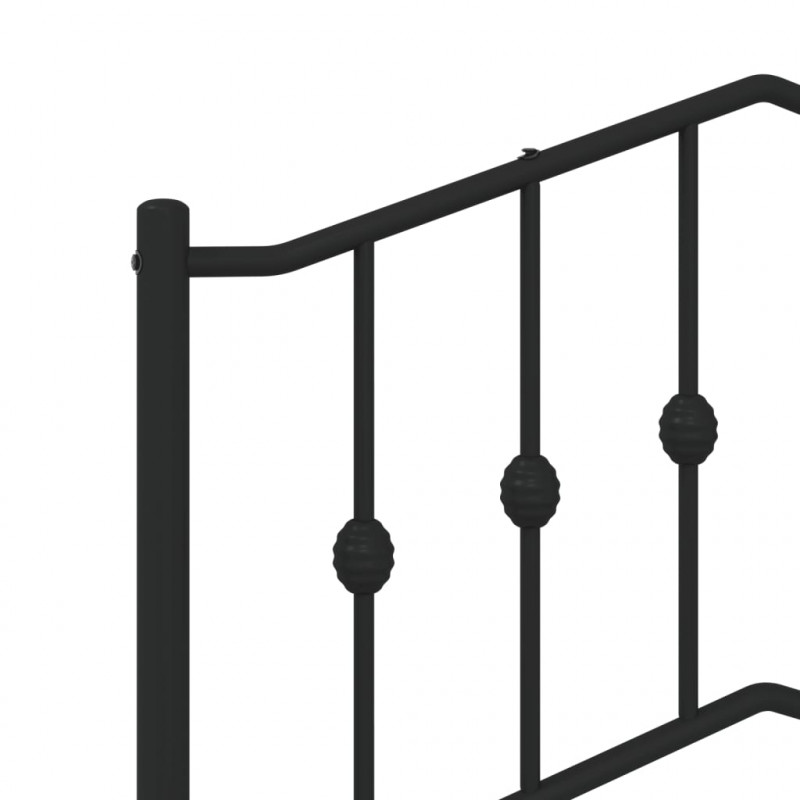 Metalowe wezgłowie, czarne, 135 cm