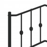 Metalowe wezgłowie, czarne, 135 cm