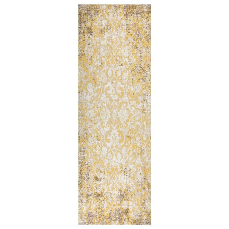Dywan zewnętrzny o płaskim splocie, 80x250 cm, żółty