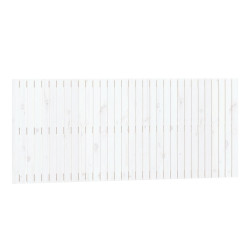 Wezgłowie łóżka, białe, 204x3x90 cm, lite drewno sosnowe