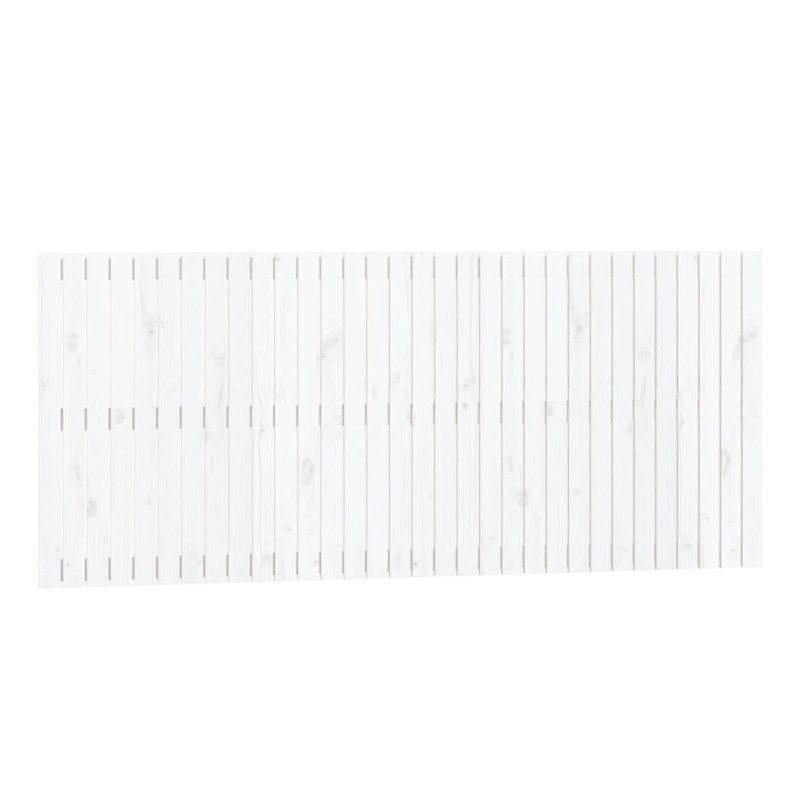 Wezgłowie łóżka, białe, 204x3x90 cm, lite drewno sosnowe