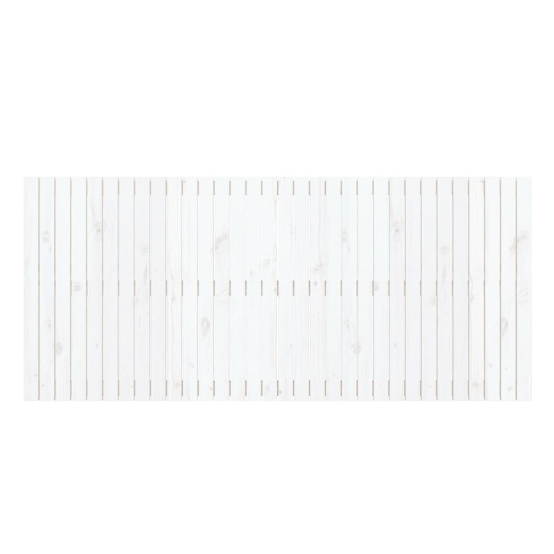 Wezgłowie łóżka, białe, 204x3x90 cm, lite drewno sosnowe