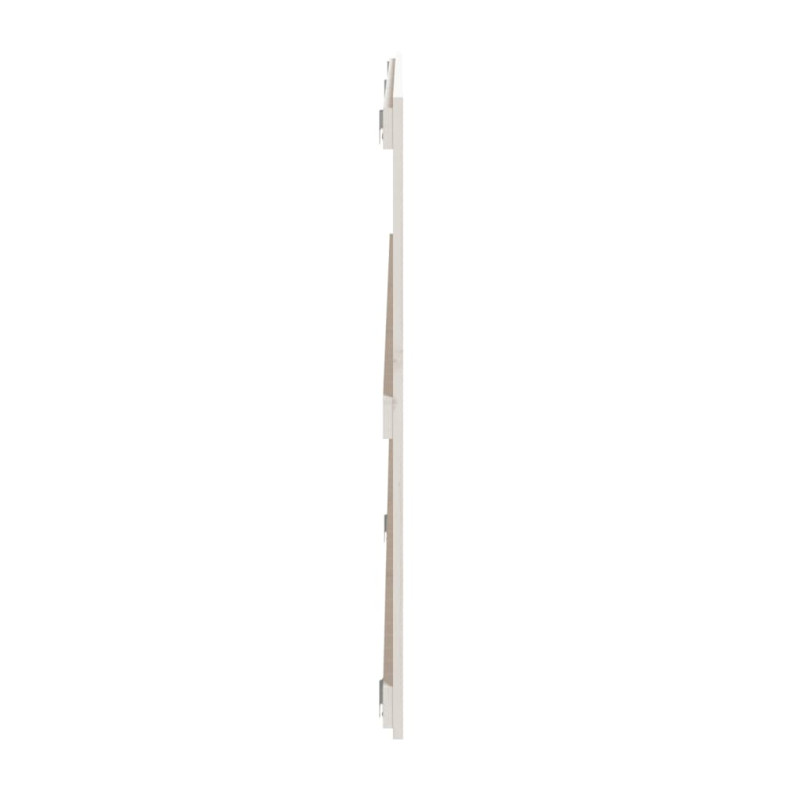 Wezgłowie łóżka, białe, 204x3x90 cm, lite drewno sosnowe