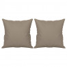 3-osobowa sofa z poduszkami, kolor taupe, 180 cm, mikrofibra
