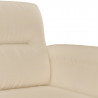 3-osobowa sofa, kremowa, 180 cm, tapicerowana mikrofibrą