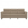 3-osobowa sofa, taupe, 180 cm, tapicerowana mikrofibrą