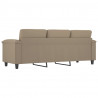 3-osobowa sofa, taupe, 180 cm, tapicerowana mikrofibrą