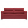 2-osobowa sofa, winna czerwień, 140 cm, sztuczna skóra