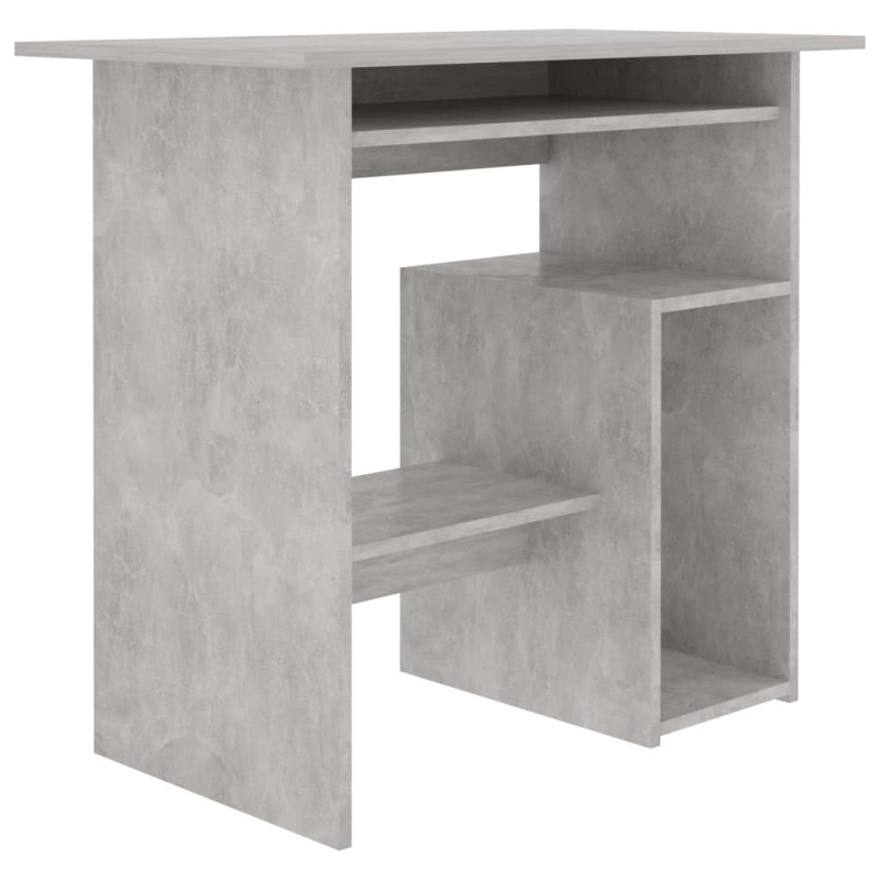 Biurko, betonowa szarość, 80x45x74 cm, materiał drewnopochodny