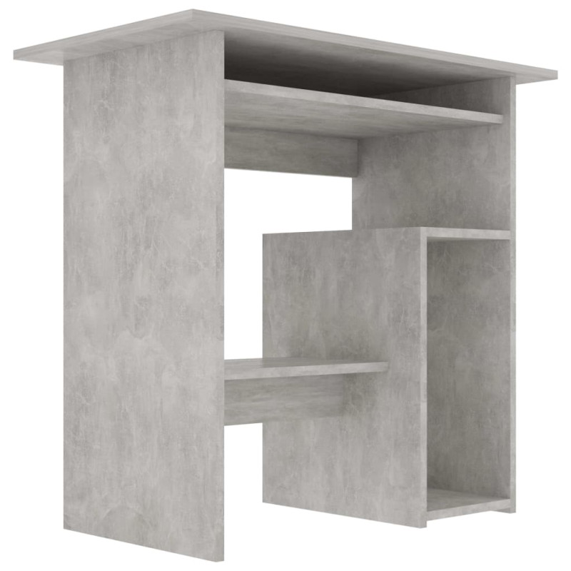 Biurko, betonowa szarość, 80x45x74 cm, materiał drewnopochodny