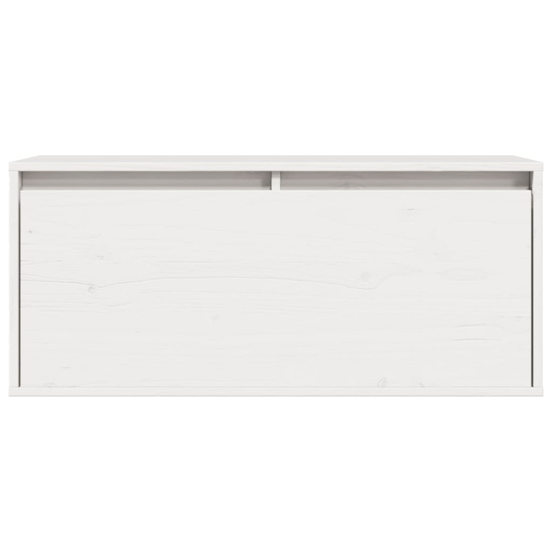 Szafka ścienna, biała, 80x30x35 cm, lite drewno sosnowe
