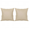 3-osobowa sofa z poduszkami, kremowa, 180 cm, mikrofibra