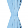Zasłona zaciemniająca z kółkami, 270x245 cm, turkusowa