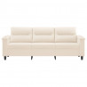 3-osobowa sofa, beżowy, 180 cm, tapicerowana mikrofibrą