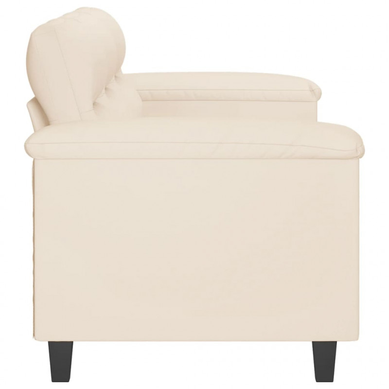 3-osobowa sofa, beżowy, 180 cm, tapicerowana mikrofibrą