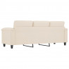 3-osobowa sofa, beżowy, 180 cm, tapicerowana mikrofibrą