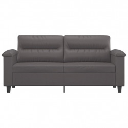 2-osobowa sofa, szary, 140 cm, sztuczna skóra