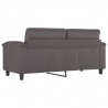 2-osobowa sofa, szary, 140 cm, sztuczna skóra