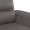 2-osobowa sofa, szary, 140 cm, sztuczna skóra
