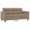 2-osobowa sofa, kolor cappuccino, 140 cm, sztuczna skóra