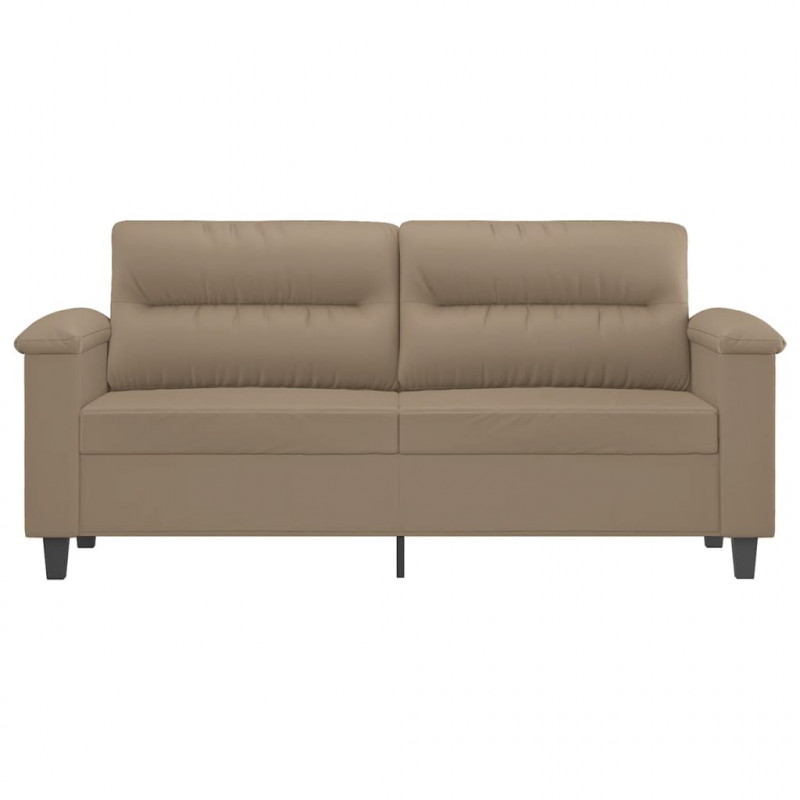 2-osobowa sofa, kolor cappuccino, 140 cm, sztuczna skóra