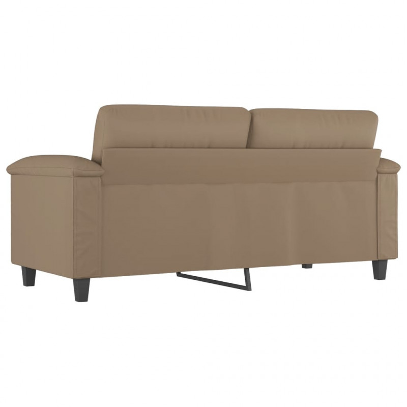 2-osobowa sofa, kolor cappuccino, 140 cm, sztuczna skóra