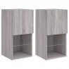Szafki pod TV z LED, 2 szt. szary dąb sonoma, 30,5x30x60 cm