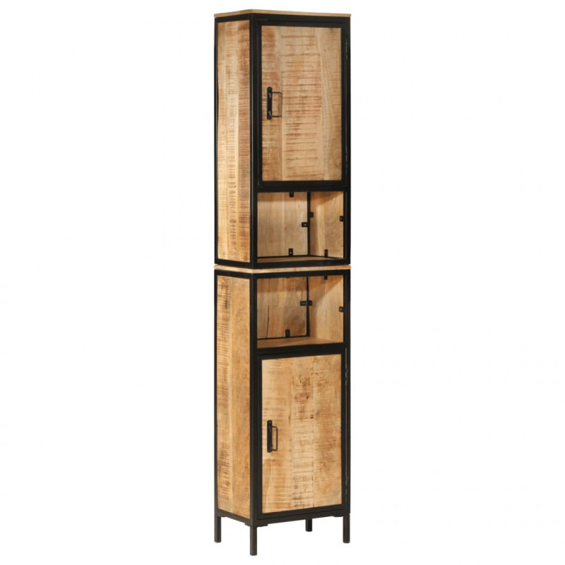 5-cz. zestaw mebli łazienkowych, żelazo i drewno mango