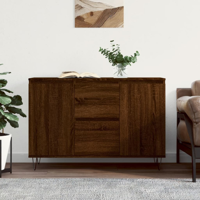 Szafka, brązowy dąb, 104x35x70 cm, materiał drewnopochodny
