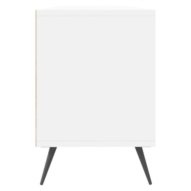 Szafka pod TV, biała, 150x30x44,5 cm, materiał drewnopochodny