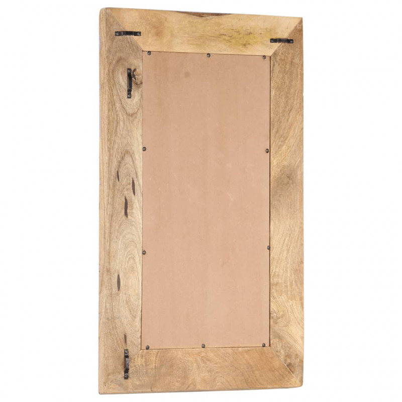 Lustro w ręcznie rzeźbionej ramie, 80x50x2,5 cm, drewno mango