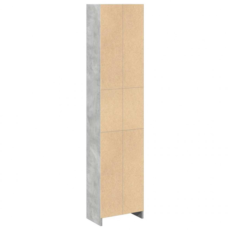 Regał, szarość betonu, 40x24x176 cm, materiał drewnopochodny