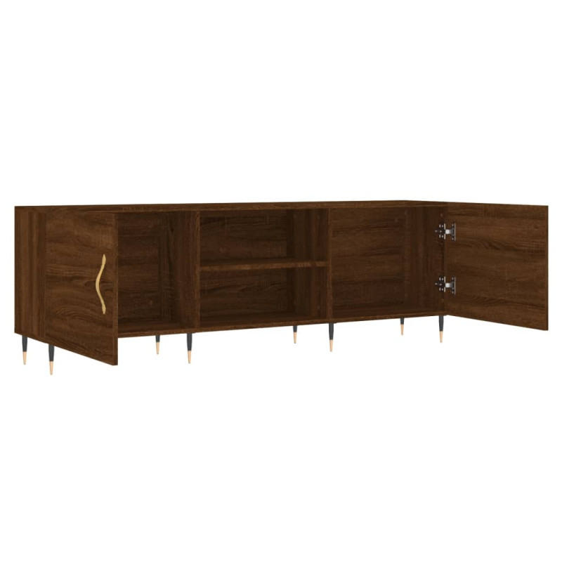 Szafka TV, brązowy dąb, 150x30x50 cm, materiał drewnopochodny