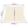 Żagiel przeciwsłoneczny, 160 g/m², kremowy, 4/5x4 m, HDPE