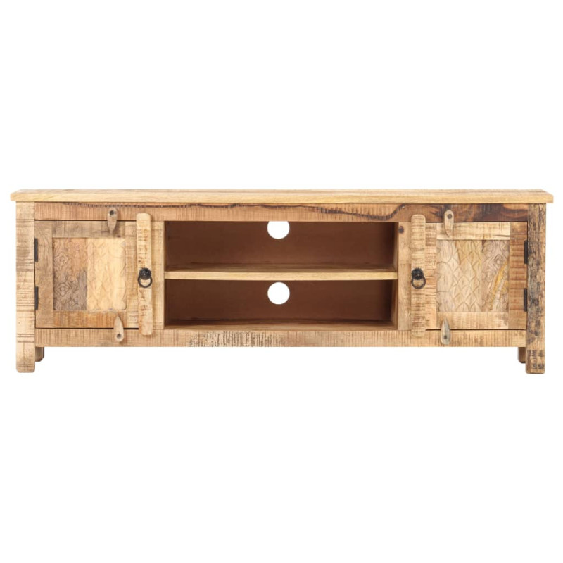 Szafka pod telewizor, 120x30x40 cm, surowe drewno mango