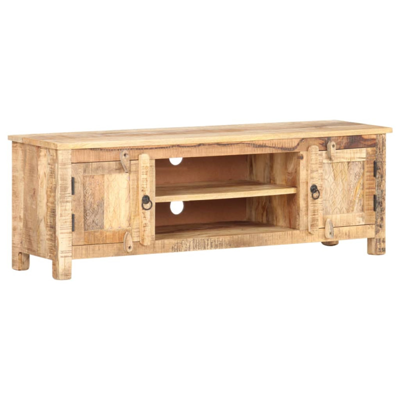 Szafka pod telewizor, 120x30x40 cm, surowe drewno mango