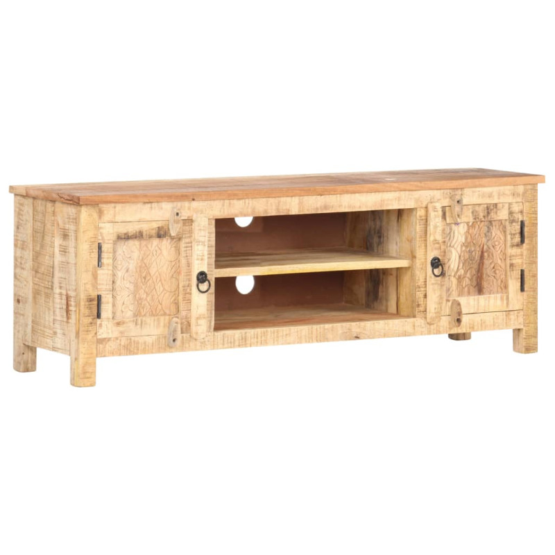 Szafka pod telewizor, 120x30x40 cm, surowe drewno mango