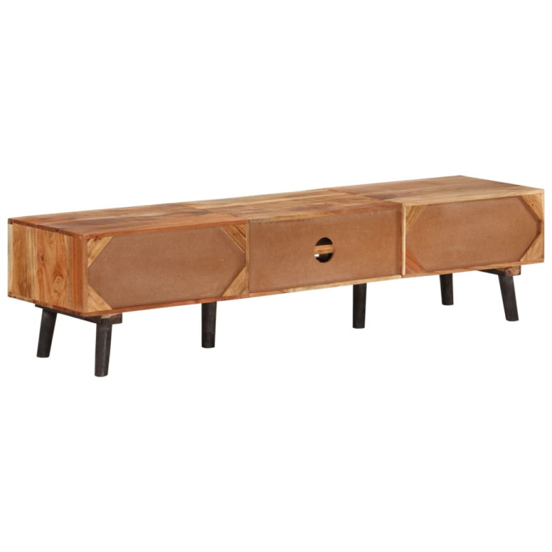 Szafka pod TV, 145x35x35 cm, lite drewno akacjowe