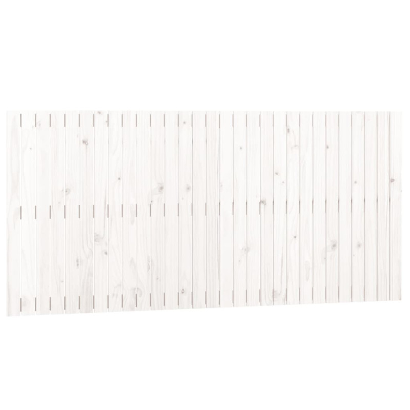 Wezgłowie łóżka, białe, 185x3x90 cm, lite drewno sosnowe