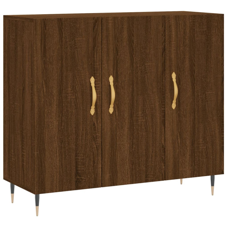 Szafka, brązowy dąb, 90x34x80 cm, materiał drewnopochodny