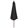 Parasol ogrodowy na drewnianym słupku, 350 cm, antracytowy