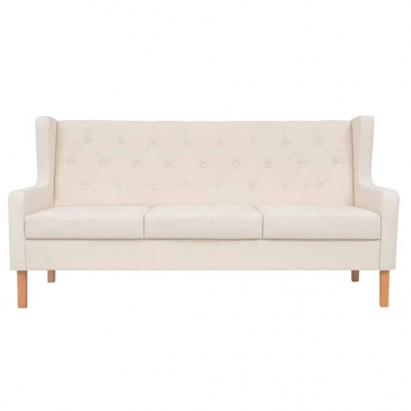 Zestaw wypoczynkowy sofa i fotel, kremowe