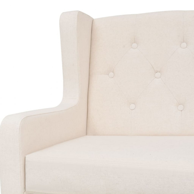 Zestaw wypoczynkowy sofa i fotel, kremowe