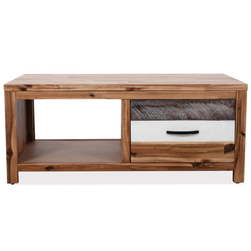 Stolik kawowy z litego drewna akacjowego, 90x50x37,5 cm