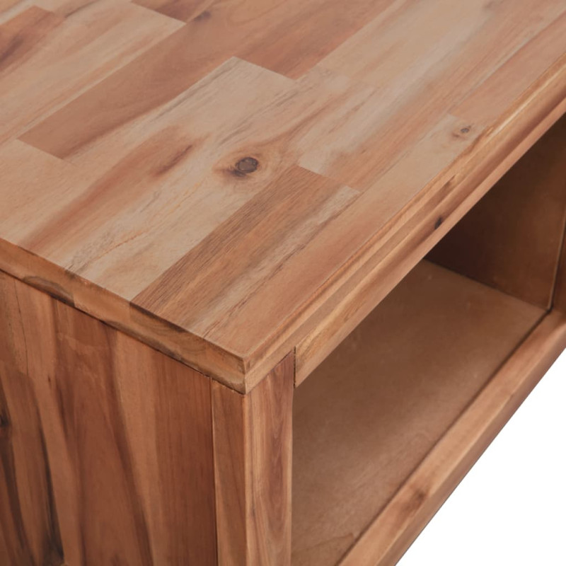 Stolik kawowy z litego drewna akacjowego, 90x50x37,5 cm