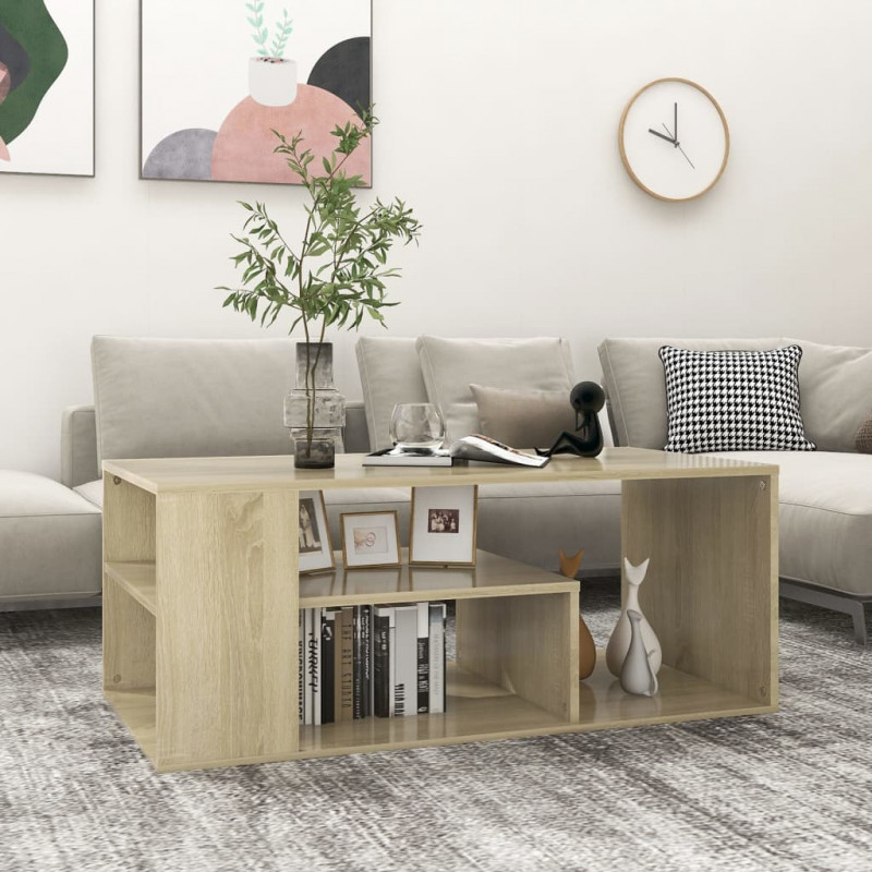Stolik kawowy, dąb sonoma 100x50x40 cm materiał drewnopochodny
