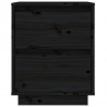 Szafki nocne, 2 szt., czarne, 40x35x50 cm, lite drewno sosnowe