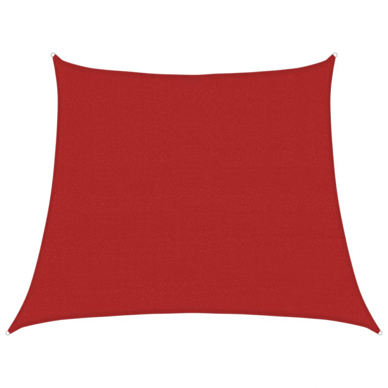Żagiel przeciwsłoneczny, 160 g/m², czerwony, 3/4x3 m, HDPE