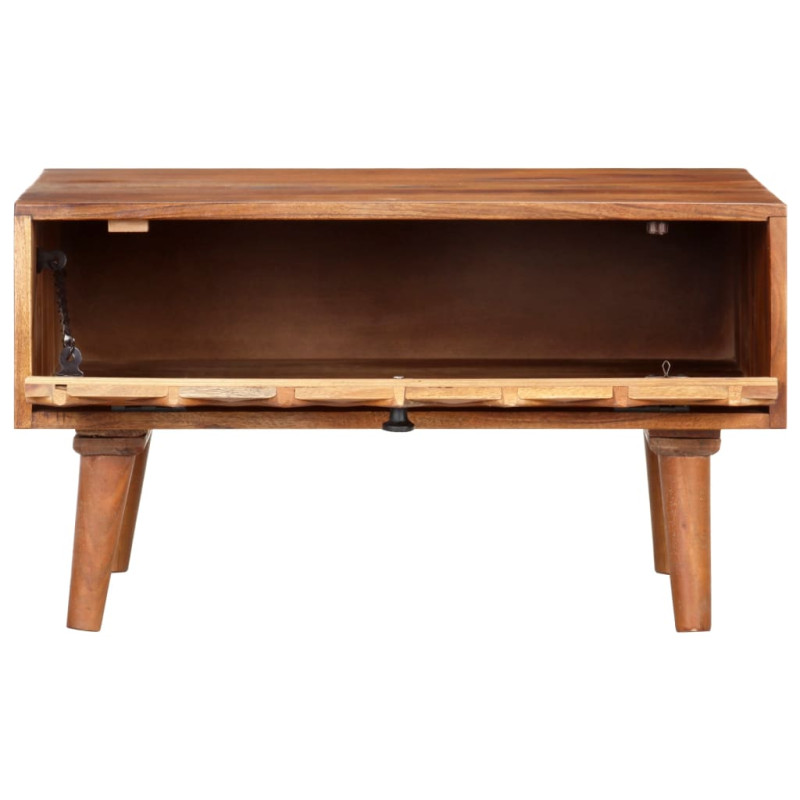 Stolik kawowy, 68x68x38 cm, lite drewno akacjowe