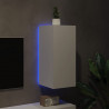 Ścienna szafka TV z LED, biała, 30,5x35x70 cm